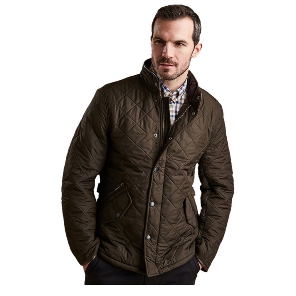 Barbour Powell Quilted Jacket size M in Olive